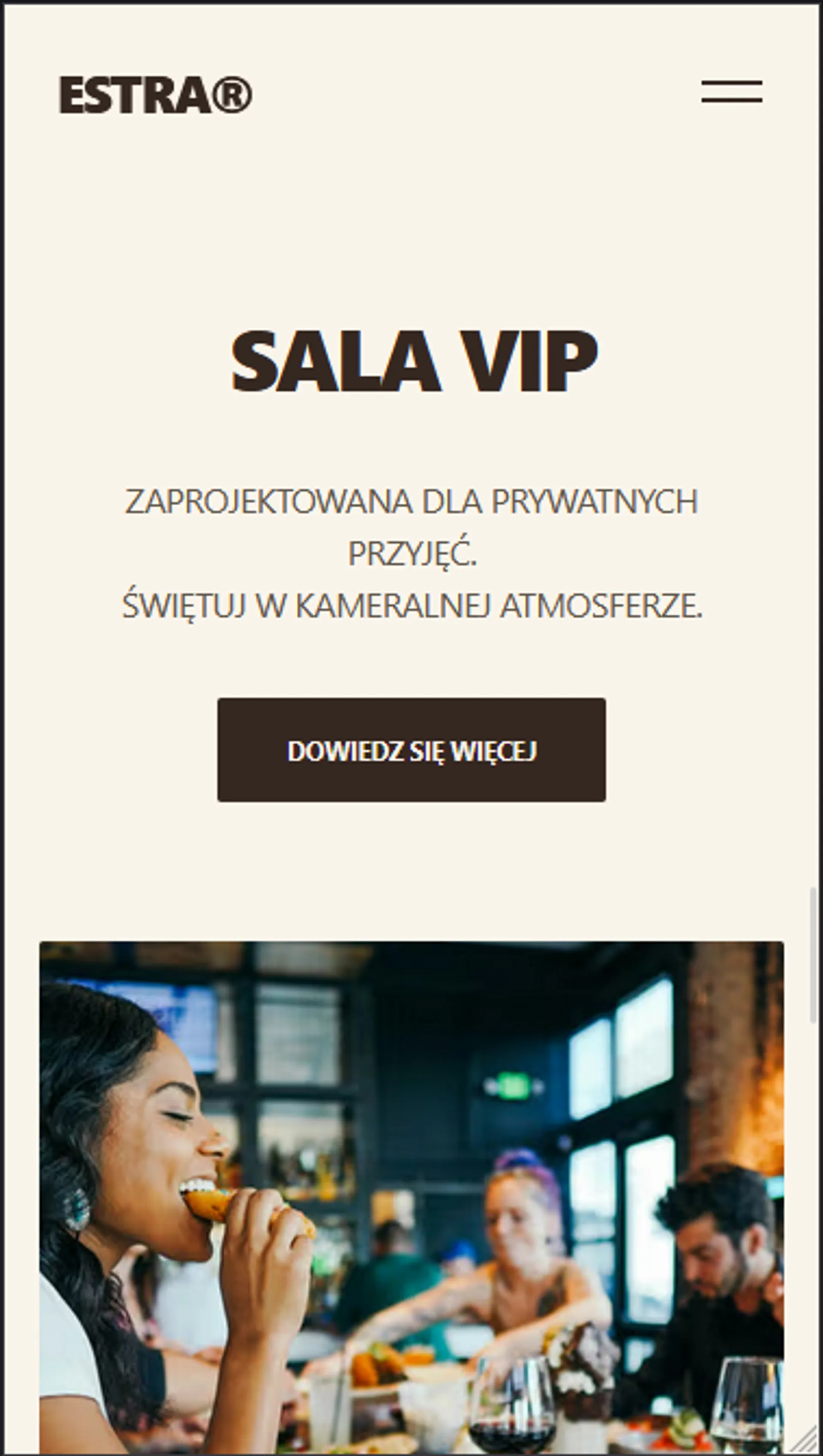Sekcja Sala VIP - wersja mobilna