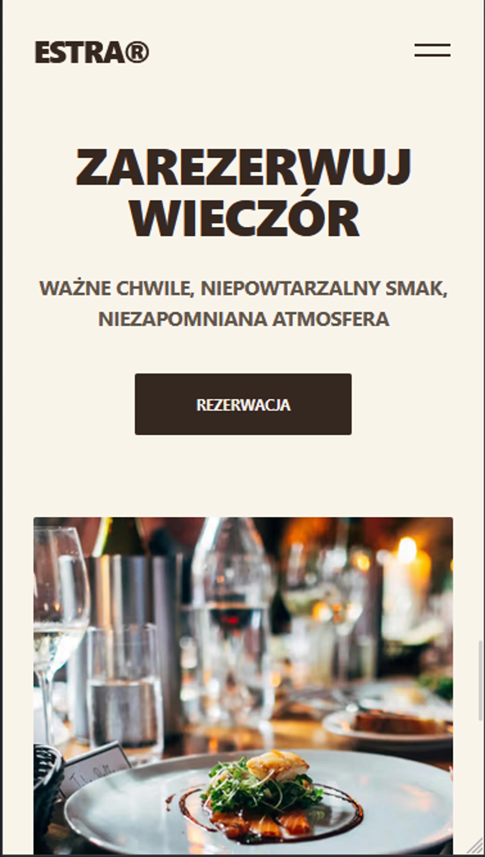 Sekcja Rezerwacje - wersja mobilna