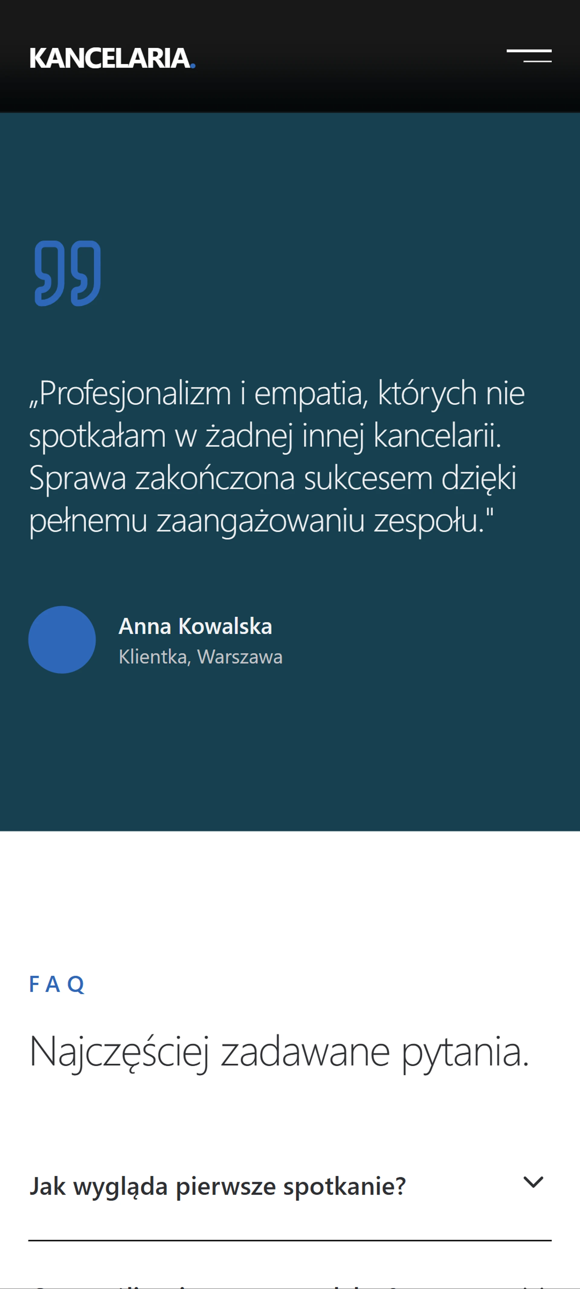 Sekcja Opinii - wersja mobilna