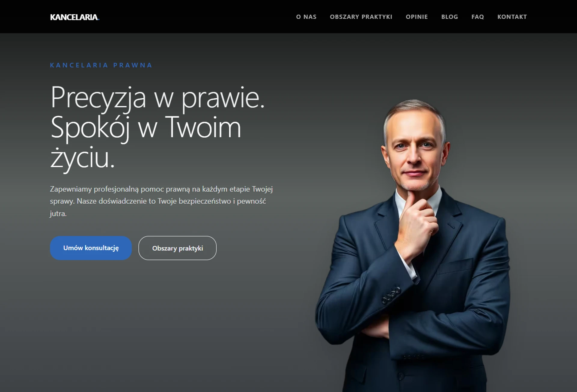 strona główna projektu - Kancelaria Prawna